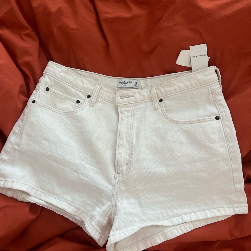 Women's White Denim Shorts